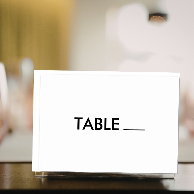 Tarjeta de número de mesa de celebración general h (Horizontal Celebration General Table Number Card)