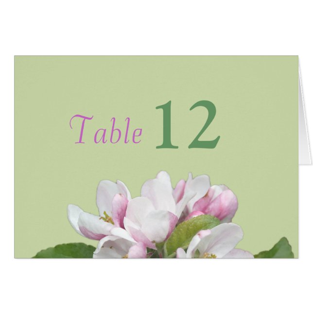 Tarjeta de número de mesa de comedor (Anverso (Horizontal))
