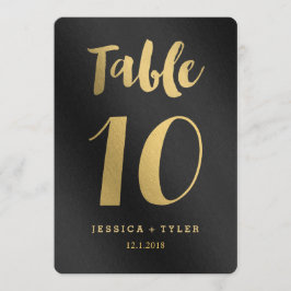 Tarjeta de número de mesa de doble cara Shining Pr