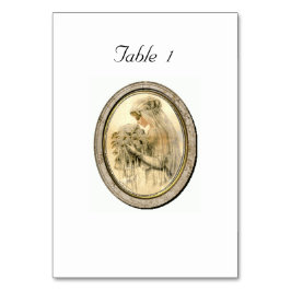 Tarjeta de número de mesa de ducha de novia de vin