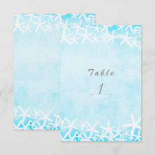 Tarjeta de número de mesa de fiesta azul águila pi