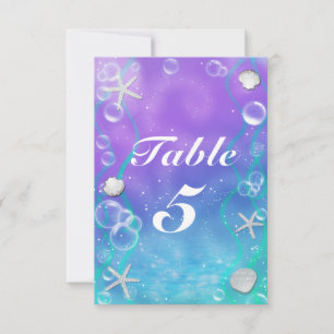Tarjeta de número de mesa de fiesta encantada BAJO