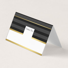Tarjeta de número de mesa de invitado Black Gold T