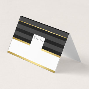Tarjeta de número de mesa de invitado Black Gold T