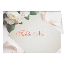 Tarjeta de número de mesa de invitado Elegante Bla