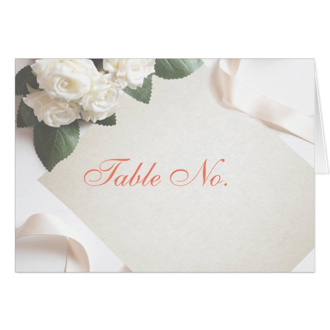 Tarjeta de número de mesa de invitado Elegante Bla (Anverso (Horizontal))
