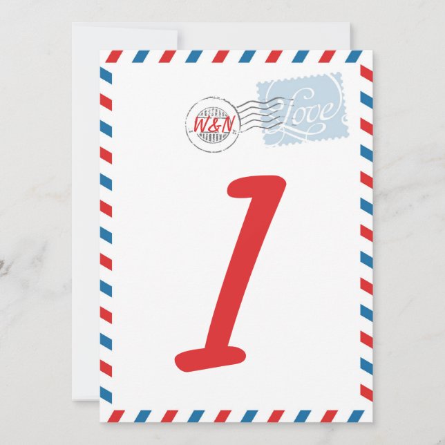 Tarjeta de número de mesa de la colección del serv (Anverso)