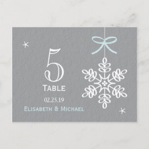 Tarjeta de número de mesa de la recepción de la bo