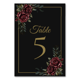 Tarjeta de número de mesa de lujo temperamental