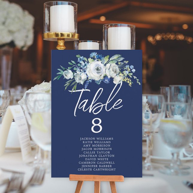 Tarjeta de número de mesa de matrimonio elegante c (Subido por el creador)