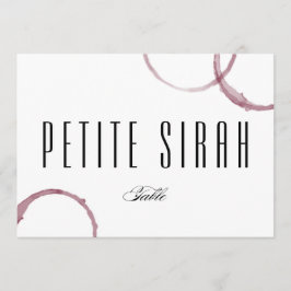 Tarjeta de número de mesa de viñedo de Bodega Wine