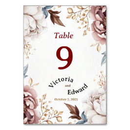 Tarjeta de número de mesa del Boda victoriano Peon