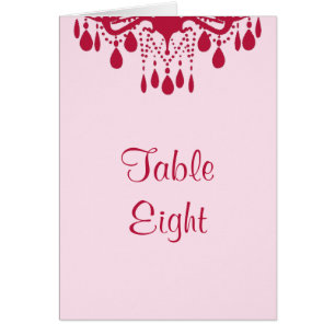 Tarjeta de número de mesa del Gran Salón de Baile 