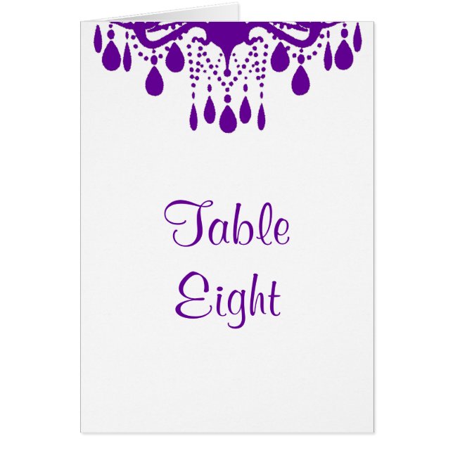 Tarjeta de número de mesa del Gran Salón de Baile  (Frente)