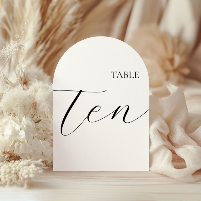 Tarjeta de número de mesa diez (Subido por el creador)