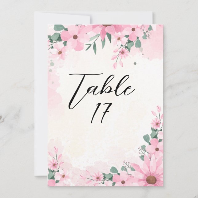 Tarjeta de número de mesa elegante (Anverso)