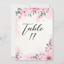 Tarjeta de número de mesa elegante