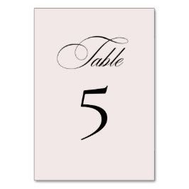 Tarjeta de número de mesa elegante formal