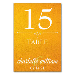 Tarjeta de número de mesa elegante texturizada ama