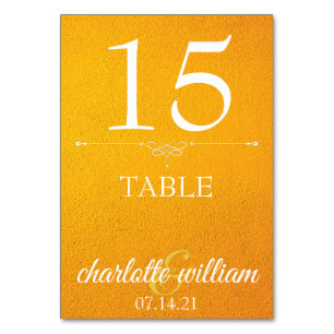 Tarjeta de número de mesa elegante texturizada ama
