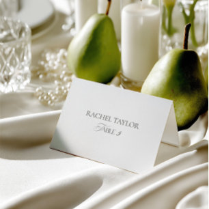 Tarjeta de número de mesa minimalista para boda