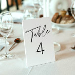 Tarjeta de número de mesa moderna Minimalista EVER<br><div class="desc">Everleigh Collection: una colección impresionante y minimalista que presenta un tipo de letra caligráfica moderno, moda y elegante. Esta colección ofrece un diseño atemporal y elegante, perfecto para cualquier evento, desde bodas hasta duchas para bebés y todo lo demás. Disfrute de la elegancia y sofisticación de la colección Everleigh y...</div>