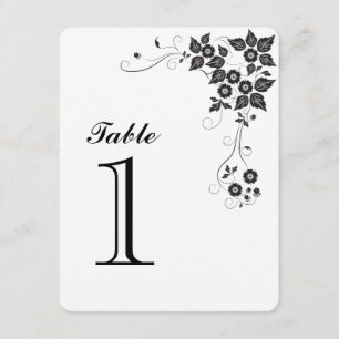 Tarjeta de número de mesa número 1