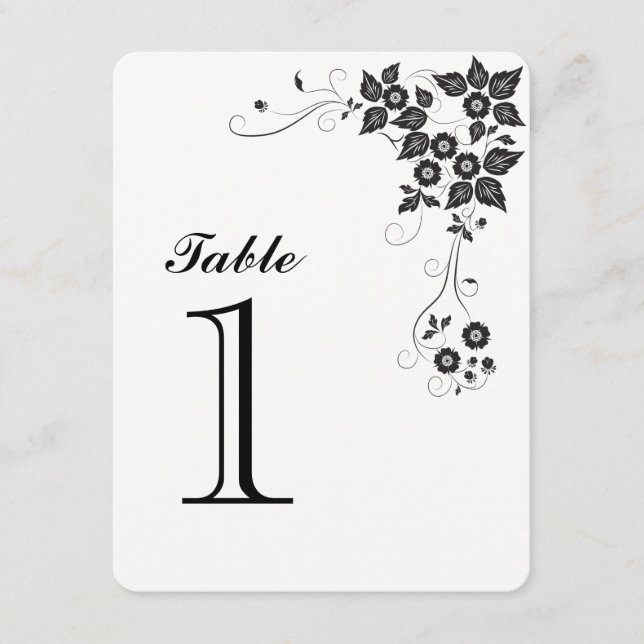 Tarjeta de número de mesa número 1 (Anverso)