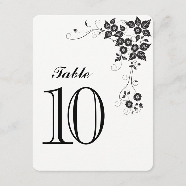 Tarjeta de número de mesa Número-10 (Anverso)