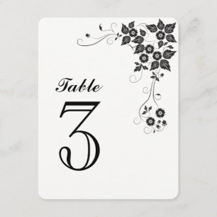 Tarjeta de número de mesa Número-3