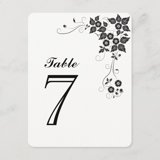 Tarjeta de número de mesa Número-7 (Anverso)