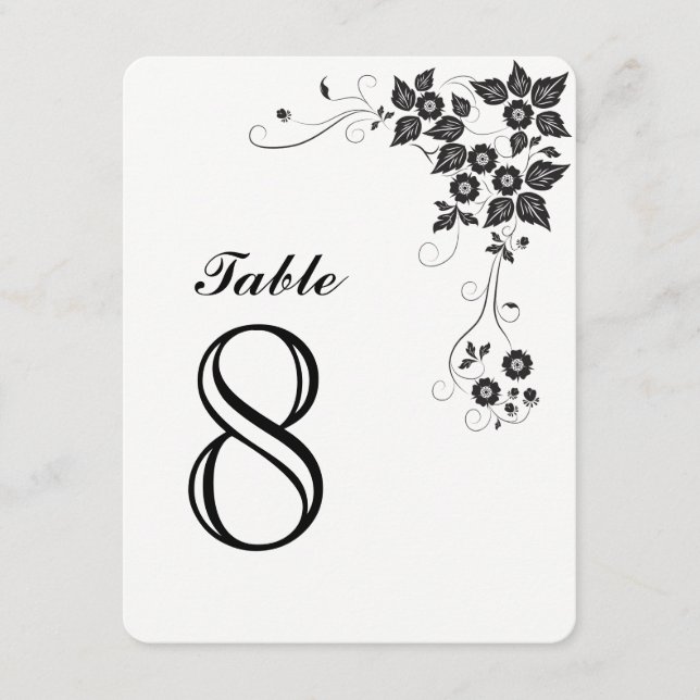 Tarjeta de número de mesa Número-8 (Anverso)