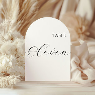 Tarjeta de Número de Mesa Once
