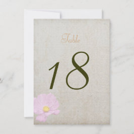 Tarjeta de Número de Mesa Papel Vintage Sencilla B