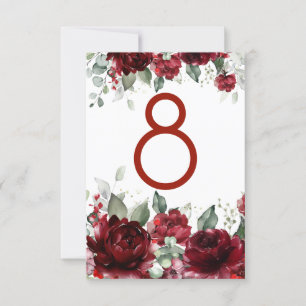 Tarjeta de Número de Mesa para Boda Epifanía de Pe