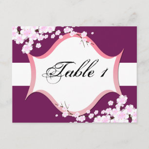 Tarjeta de número de mesa para boda - Sangría Flor