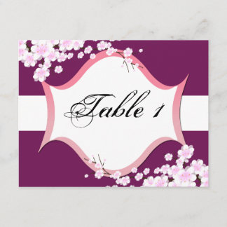 Tarjeta de número de mesa para boda - Sangría Flor
