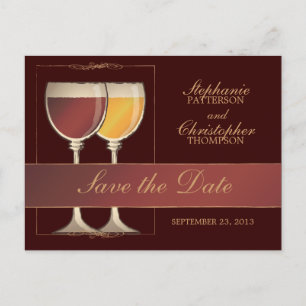 Tarjeta de número de mesa para copa de vino tinto