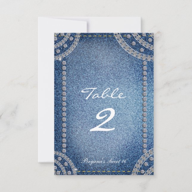 Tarjeta de número de mesa para fiesta de cumpleaño (Anverso)