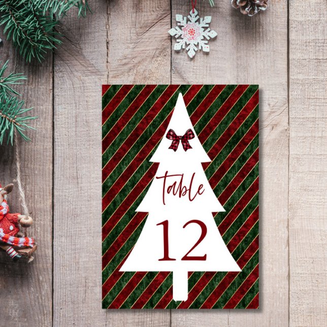 Tarjeta de número de mesa para fiesta de Navidad (Subido por el creador)