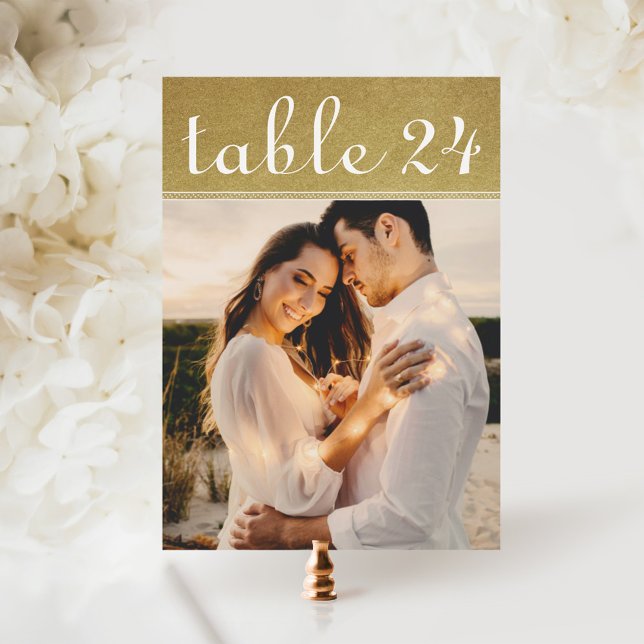 Tarjeta de número de mesa para foto de boda con br (Subido por el creador)