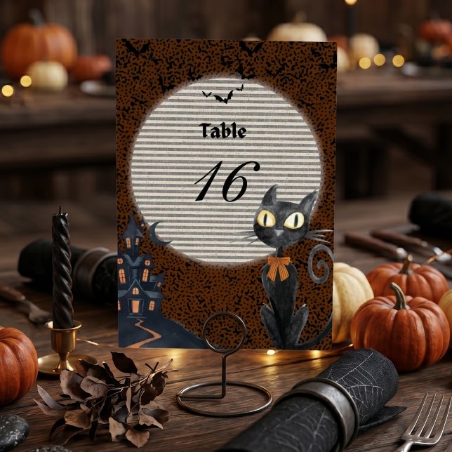 Tarjeta de número de mesa personalizada de Hallowe (Subido por el creador)