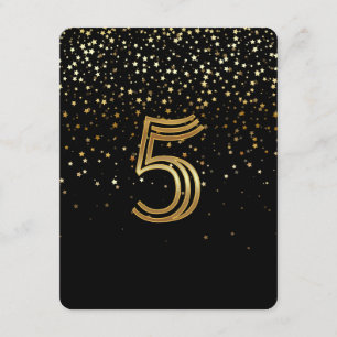 Tarjeta de número de mesa Petite Stars - 5 Noche e