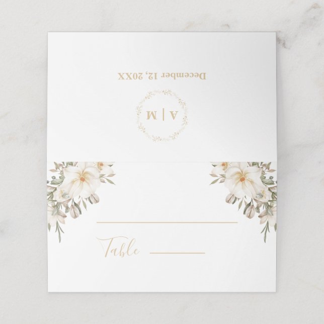 Tarjeta de número de mesa plegada de recepción de  (Exterior desplegado)