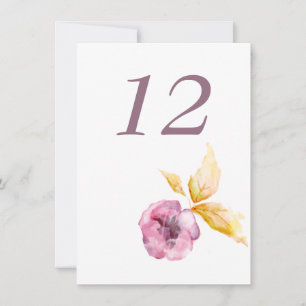 Tarjeta de Número de Mesa Plumrose