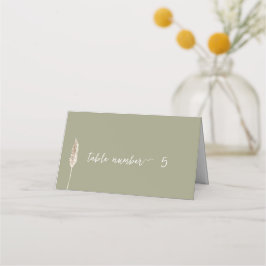 Tarjeta de número de mesa simple y elegante de Boh