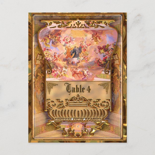 Tarjeta de número de mesa victoriana Chaussée-d'An (Anverso)