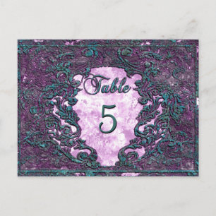 Tarjeta de número de mesa victoriana de Madelina L