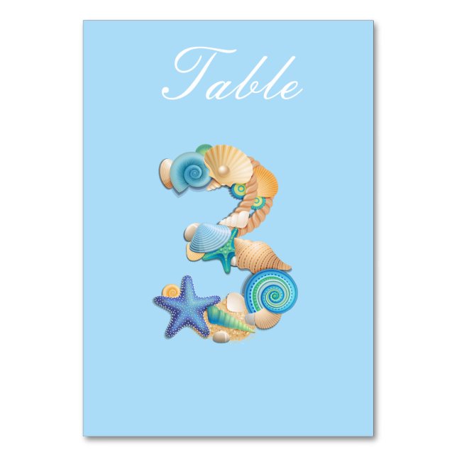 Tarjeta de número de tabla (Anverso)