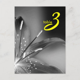 tarjeta de número de tabla